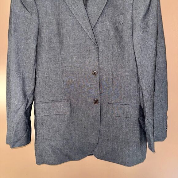 Brooks Brothers 346 Men's Wool Dark Gray Two Button Blazer Coat Sport Jacket 39R - Picture 7 of 10